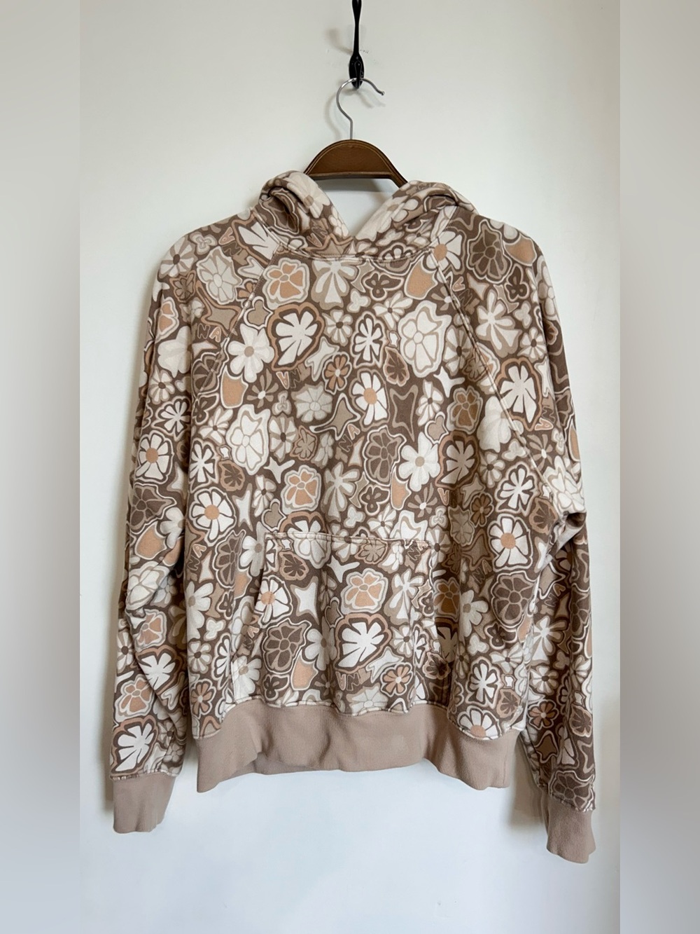 TNA COZY FLEECE MEGA FLORAL HOODIE OVERSIZED